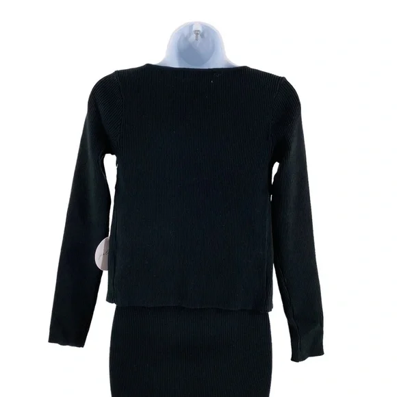Petal & Pup NEW Luna 3 Piece Knitted Set Black Sweater Midi Dress Size XS - Picture 11 of 14